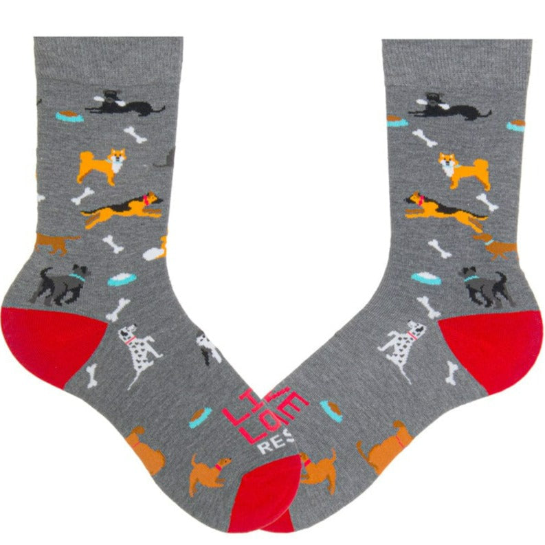 Animal Rescue Dog Park Sock Grey / Women's