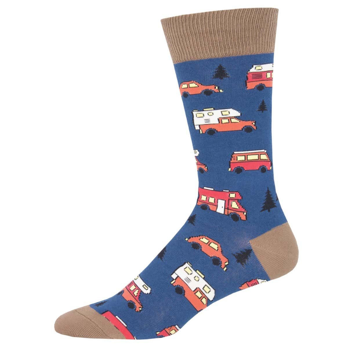Are We There Yet? Men's Crew Sock Red