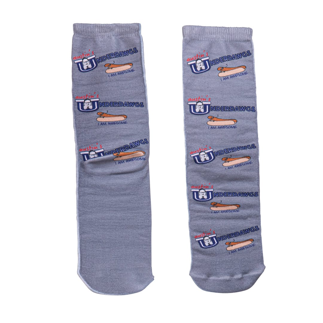 Austin's Underdawgs Socks Unisex Crew Sock Grey