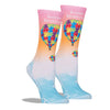 Autism Awareness Hot Air Balloon Crew Socks OSFM / Multi