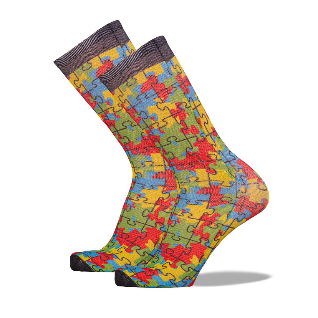 Autism Awareness Socks Unisex Crew Sock Rainbow