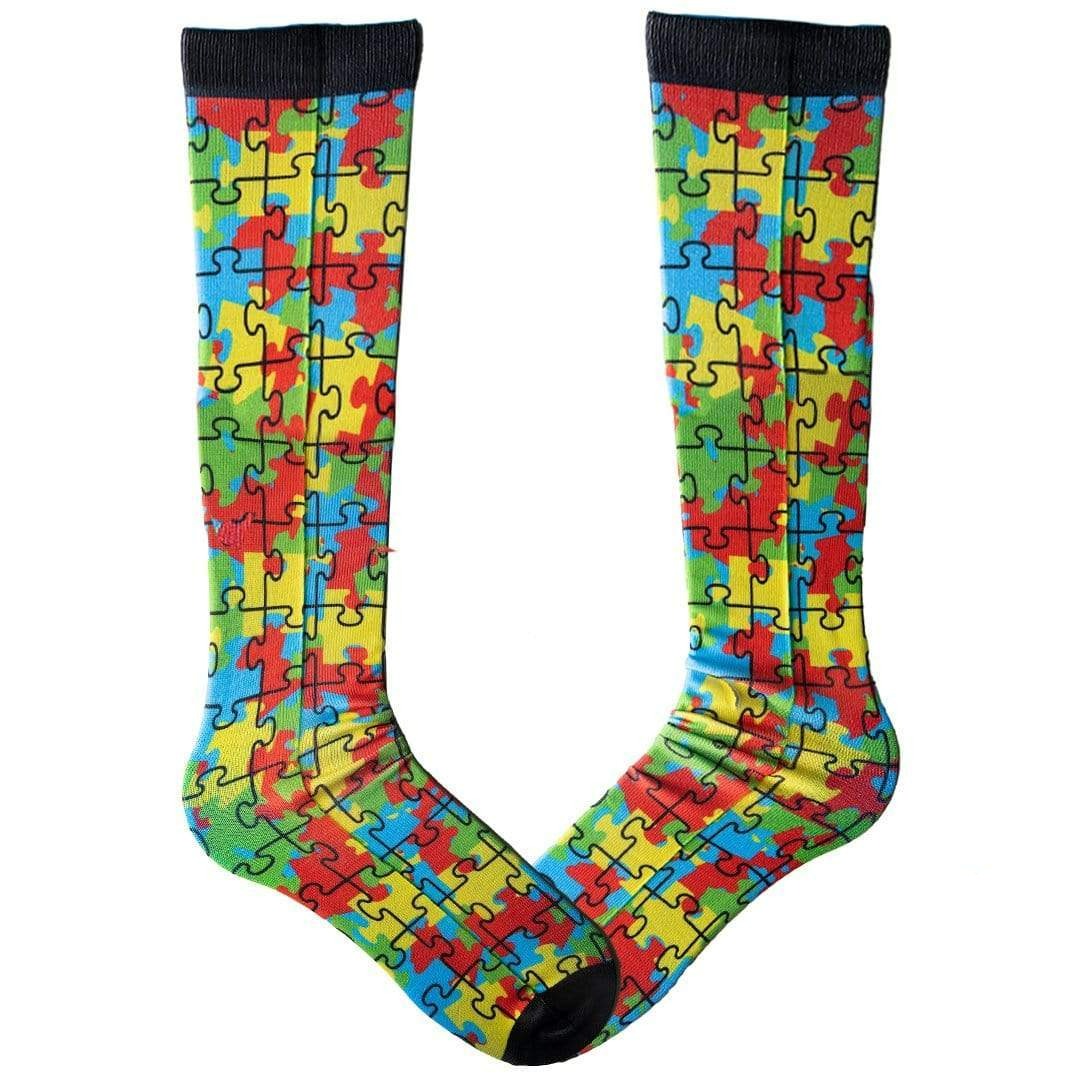  Autism Awareness Ribbon Compression Socks Unisex
