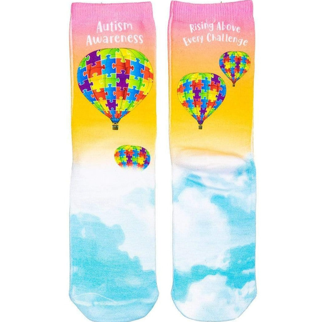 Autism Awareness Hot Air Balloon Crew Socks OSFM / Multi