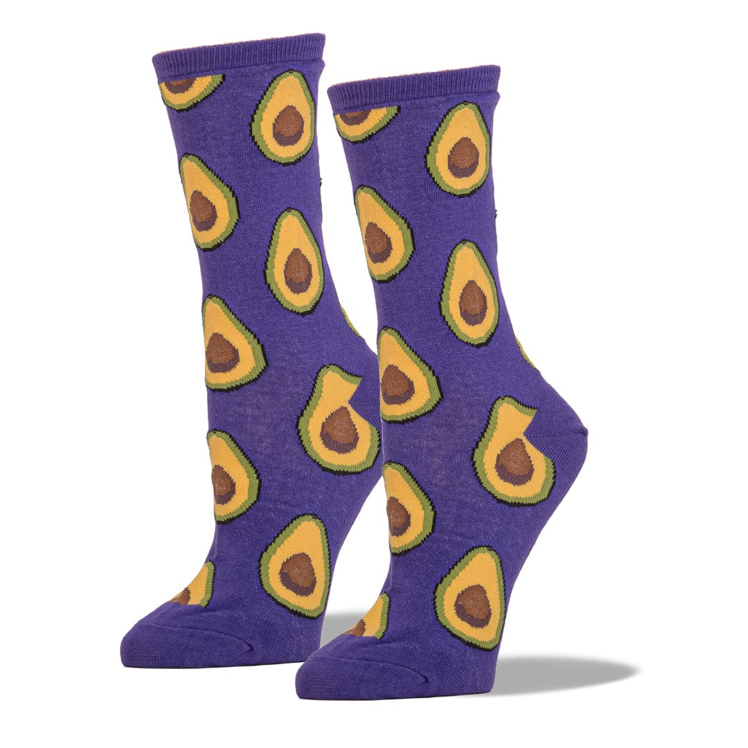 Avocado Socks Women&#39;s Crew Sock Purple