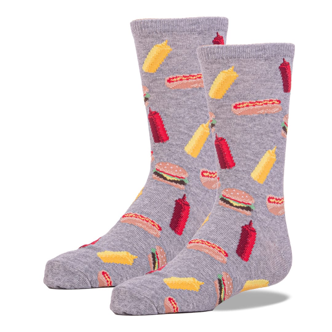 Kid's BBQ Crew Sock Grey
