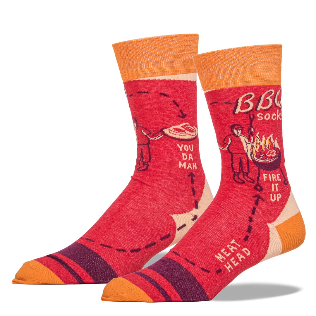BBQ Socks Men’s Crew Sock red