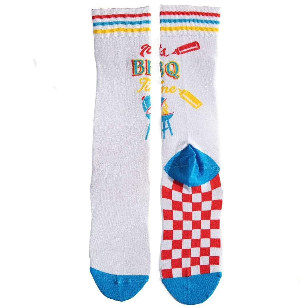 It’s BBQ Time Crew Sock Women's / White