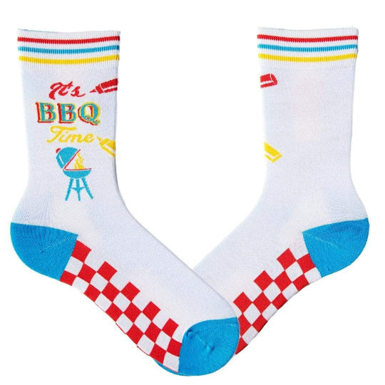 It’s BBQ Time Crew Sock Men's / White