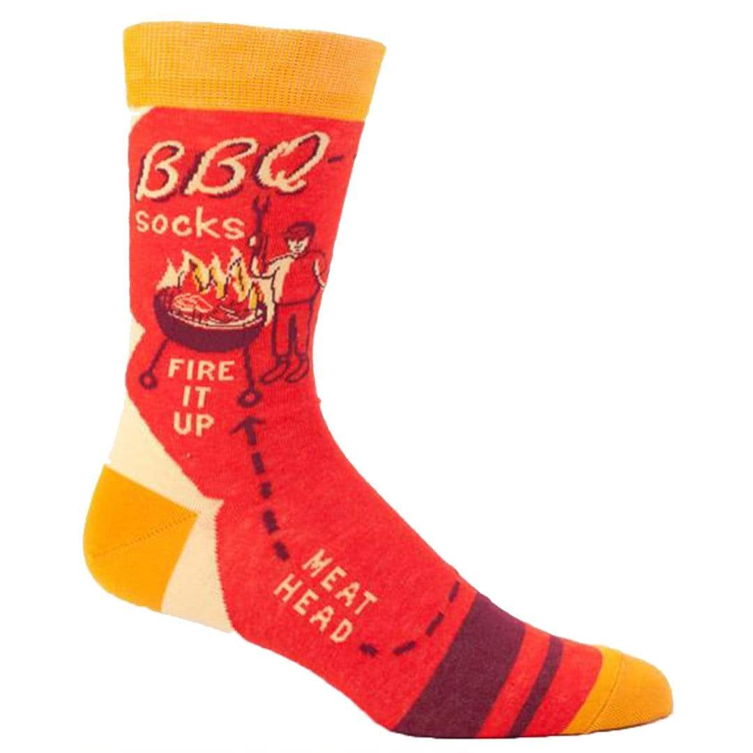 BBQ Socks Men’s Crew Sock red