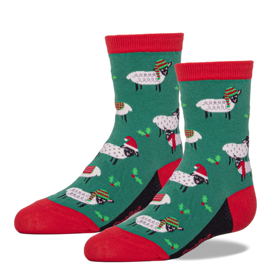 Bah Humbug Youth Crew Socks Green