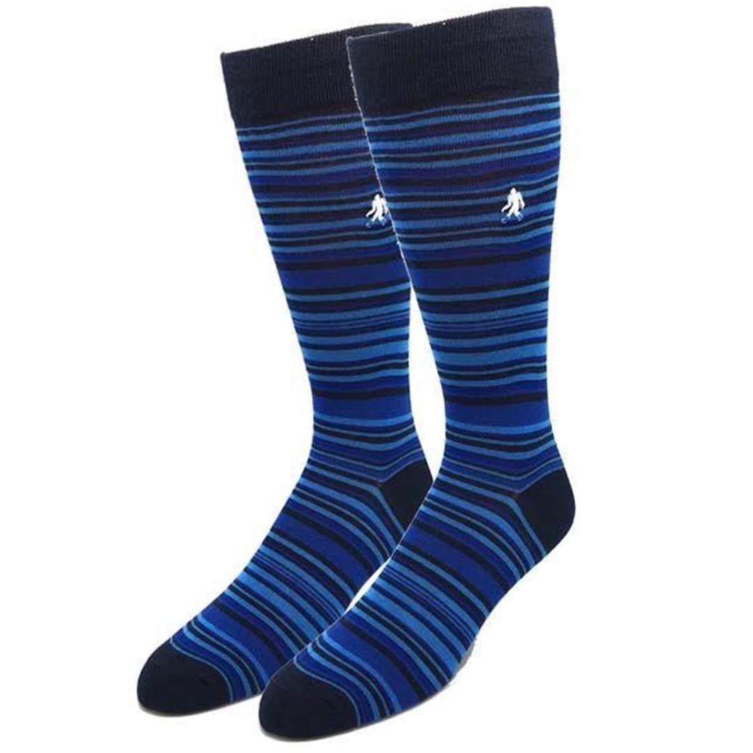 Bamboo Mini Stripe Socks Men&#39;s Dress Sock Blue
