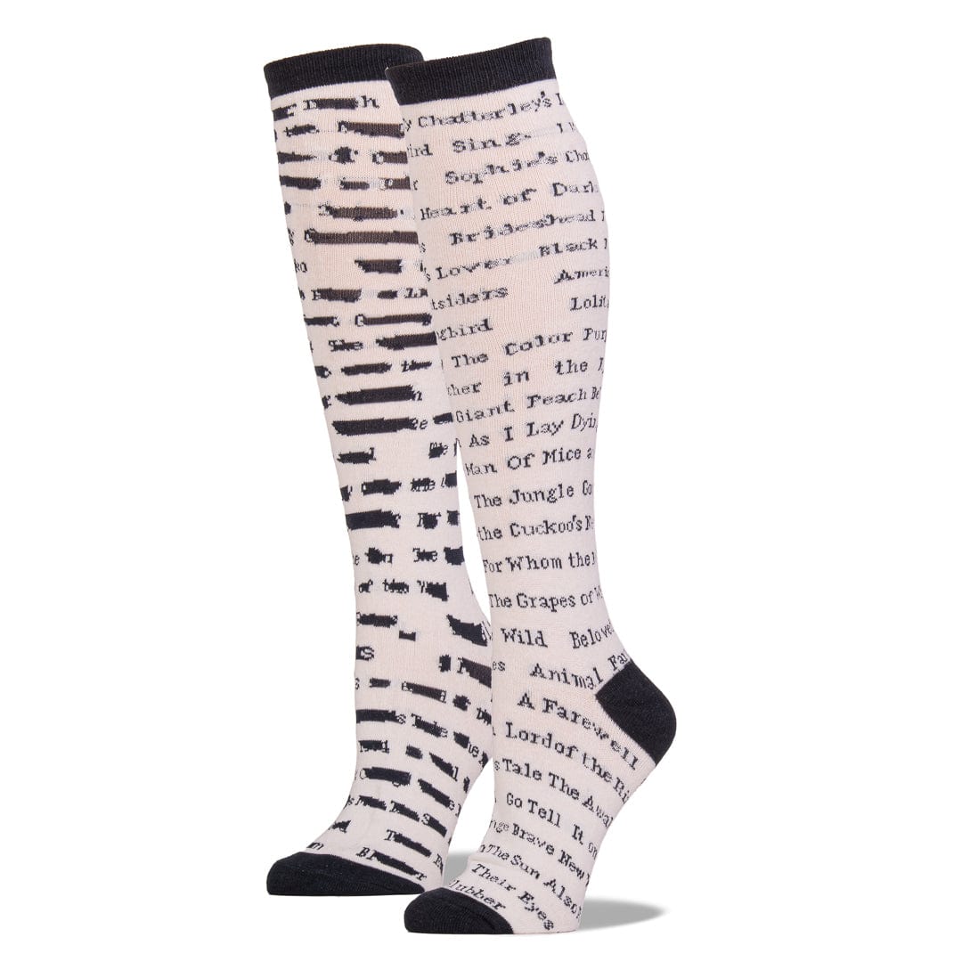 Banned Books Women&#39;s Knee High Sock White