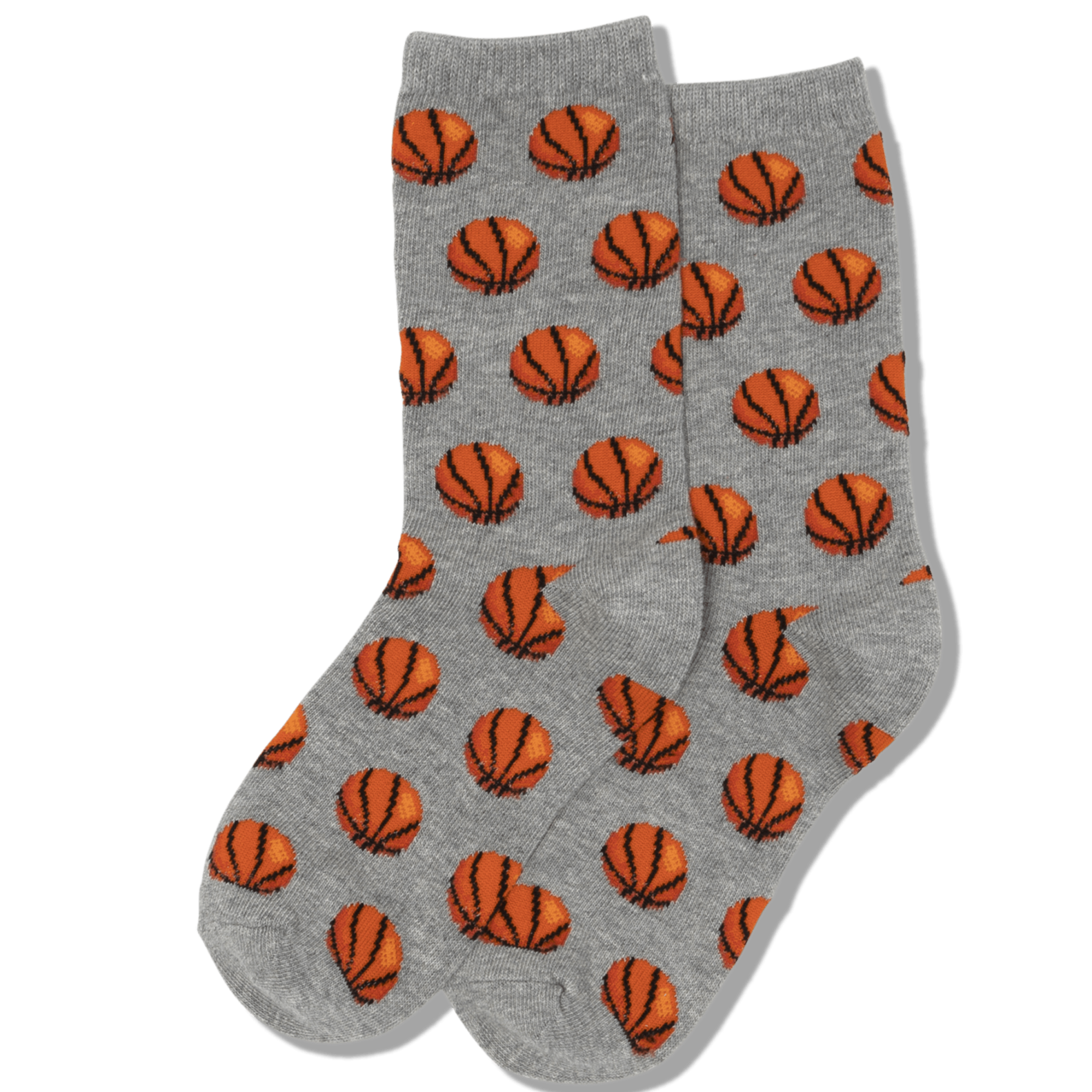 Basketball Kid's Crew Socks Grey