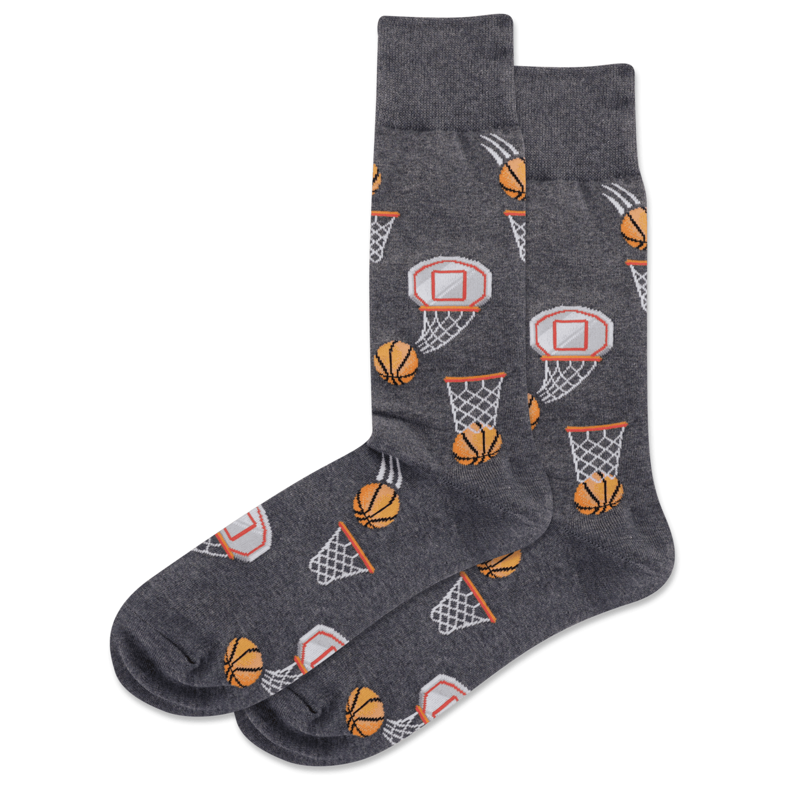 Basketball Men's Crew Sock Grey