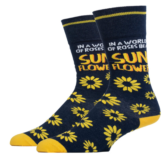 Be A Sunflower Unisex Crew Sock Black