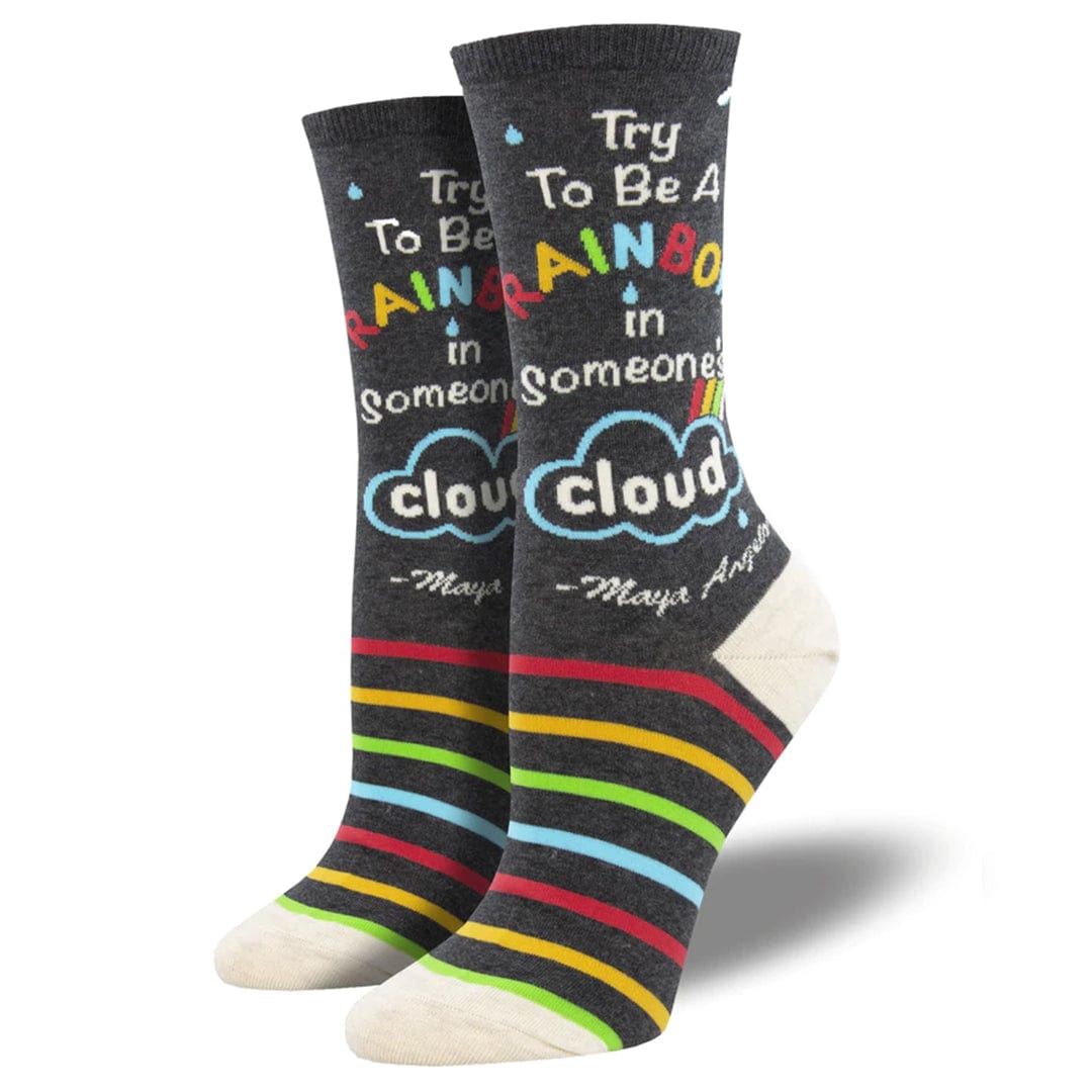 Be A Rainbow Women's Crew Sock Grey