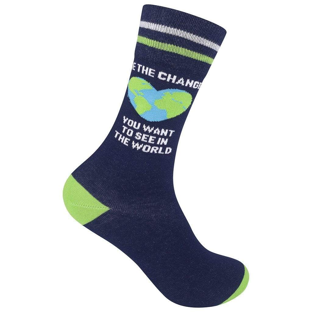Be The Change Unisex Crew Sock Black