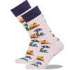 Beach Turtle Socks Crew Sock White / Men's