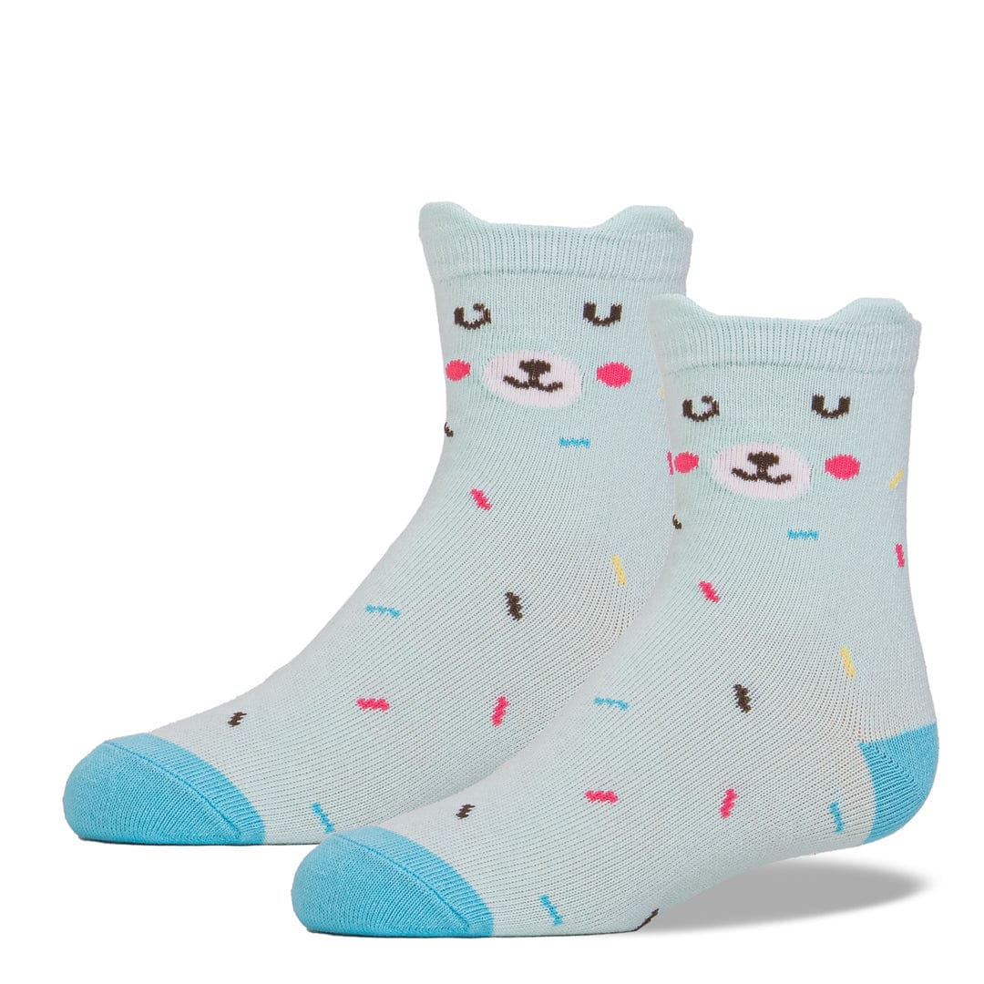 Bearly Sprinkled Junior Crew Sock Blue / 7-10