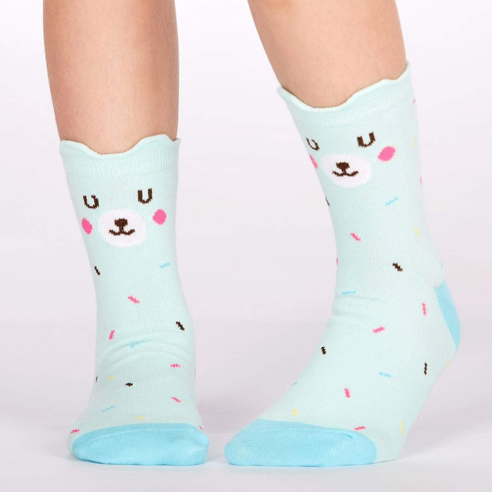 Bearly Sprinkled Junior Crew Sock Blue / 7-10