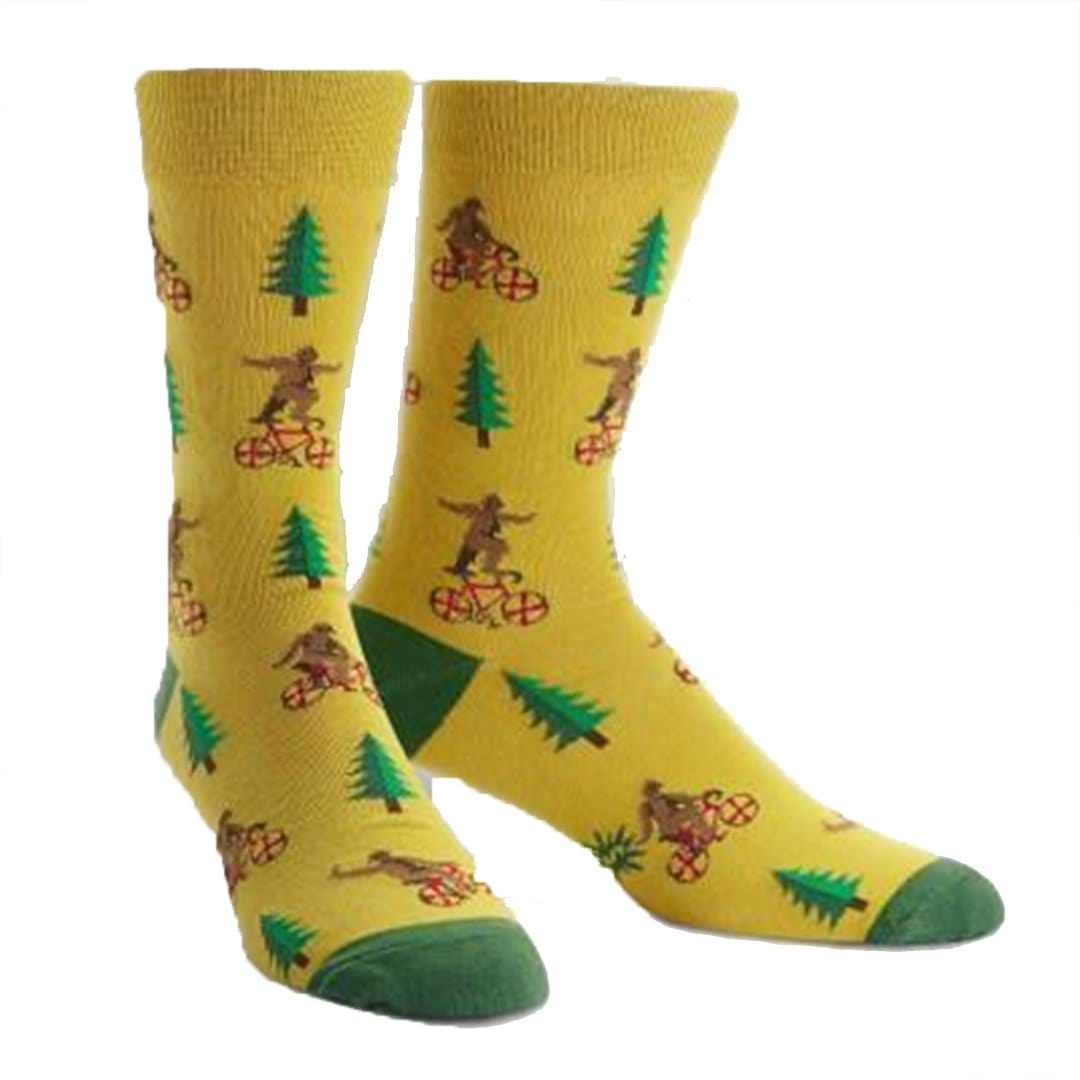 Bike Tricks Socks Men’s Crew Sock Yellow