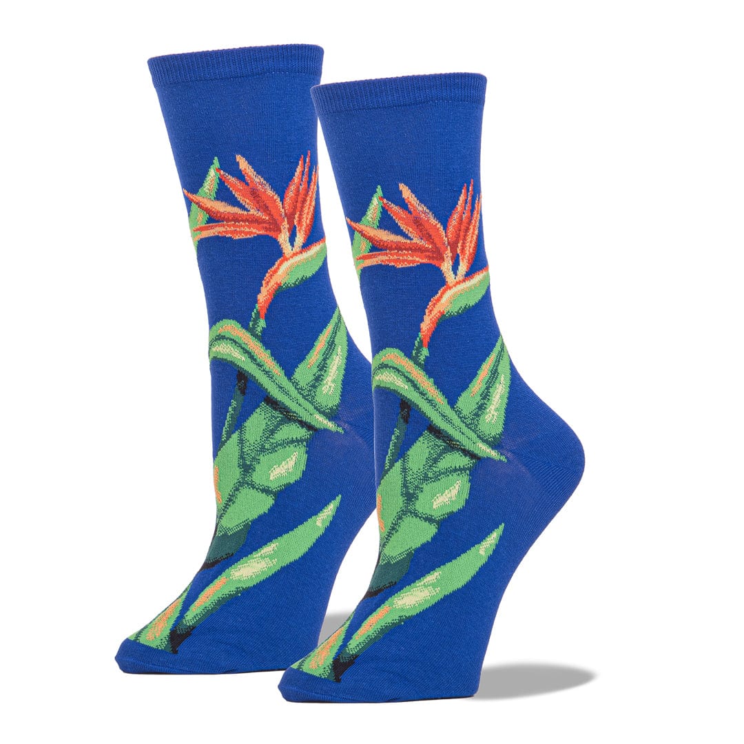 Bird of Paradise Women's Crew Sock Blue