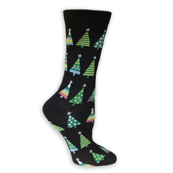 Christmas Trees Women’s Holiday Sock Black
