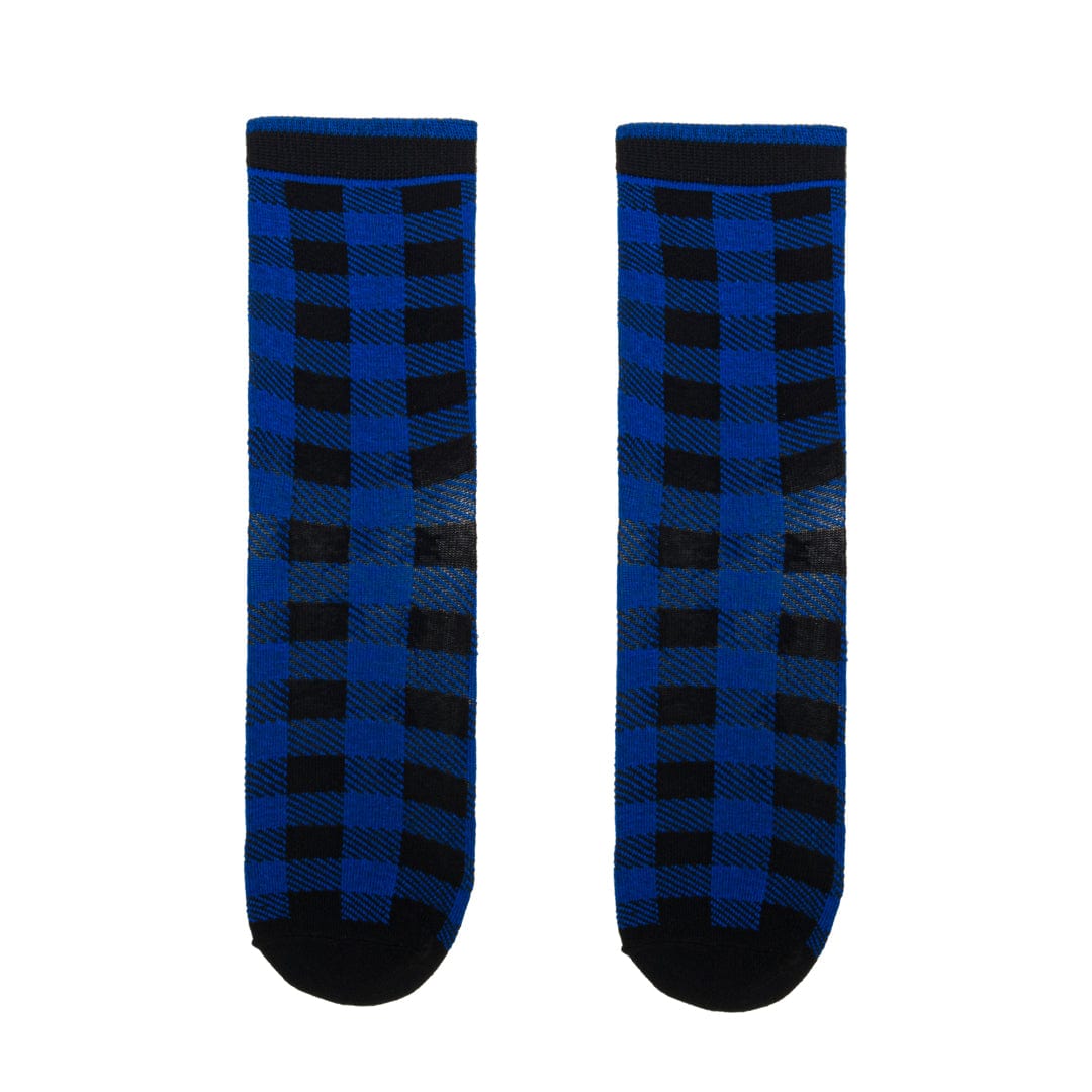 Blue Buffalo Plaid Socks Crew Sock Children's / Blue