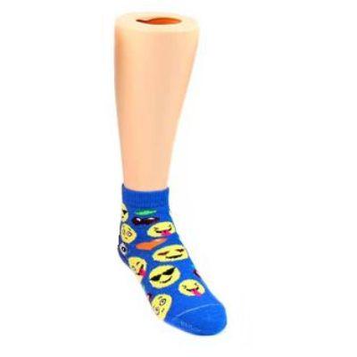 Emoji Socks - Women&#39;s Ankle Sock Dark Blue