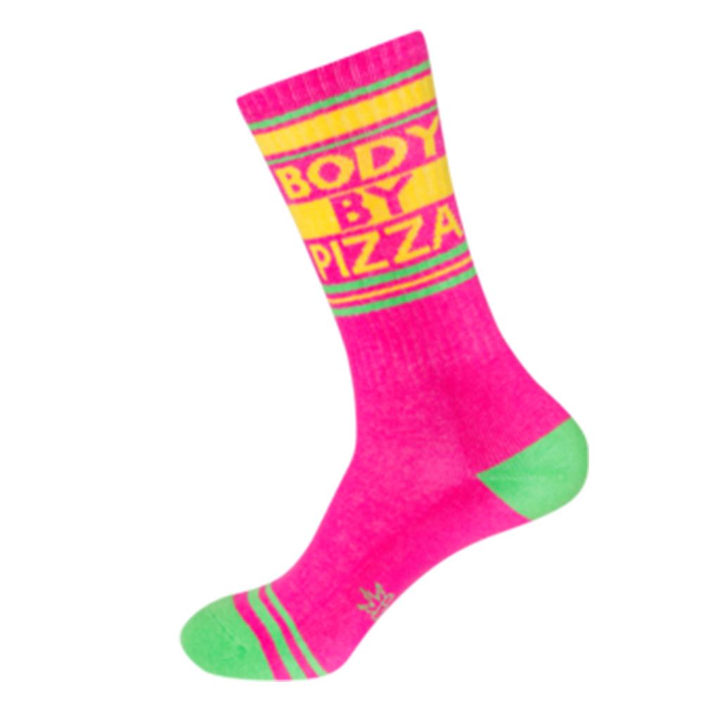 Body by Pizza Socks Unisex Crew Sock pink