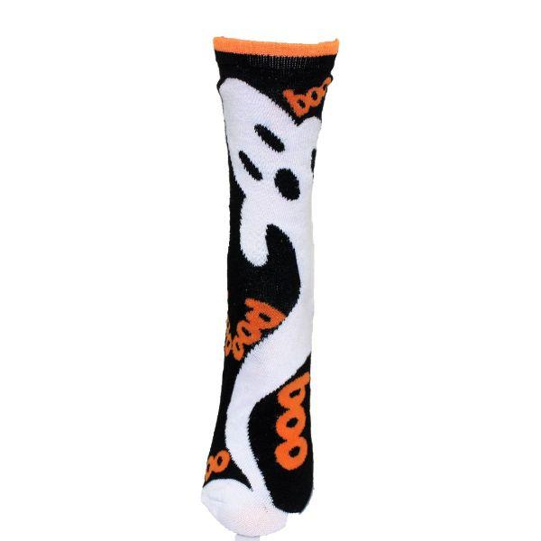 Halloween Boo Socks Women&#39;s Crew Sock Black