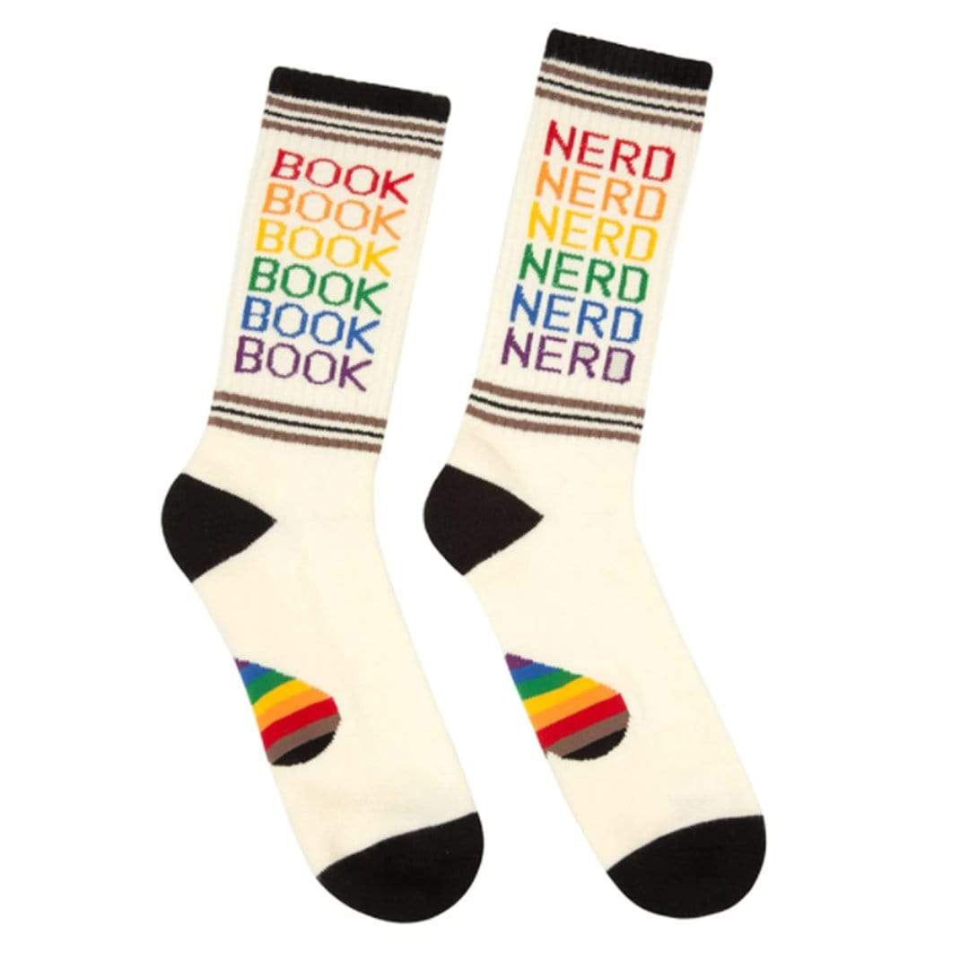 Book Nerd Pride Women&#39;s Crew Socks White