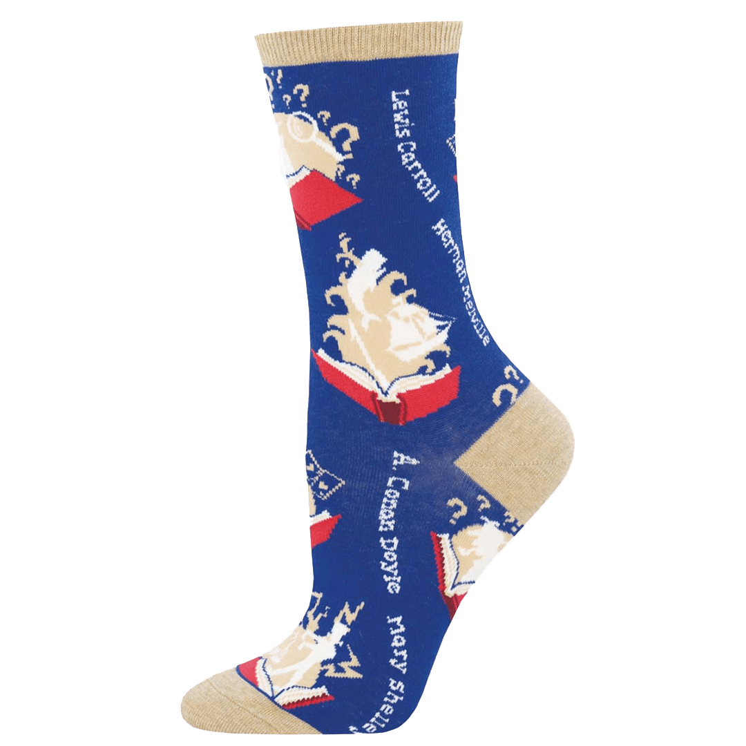 Book Your Adventure Women's Crew Sock Blue