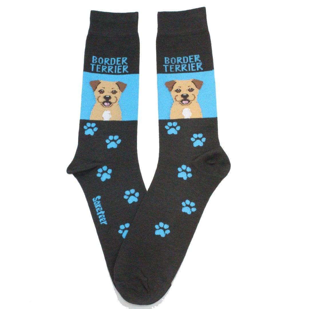 Border Terrier Dog Crew Socks Women