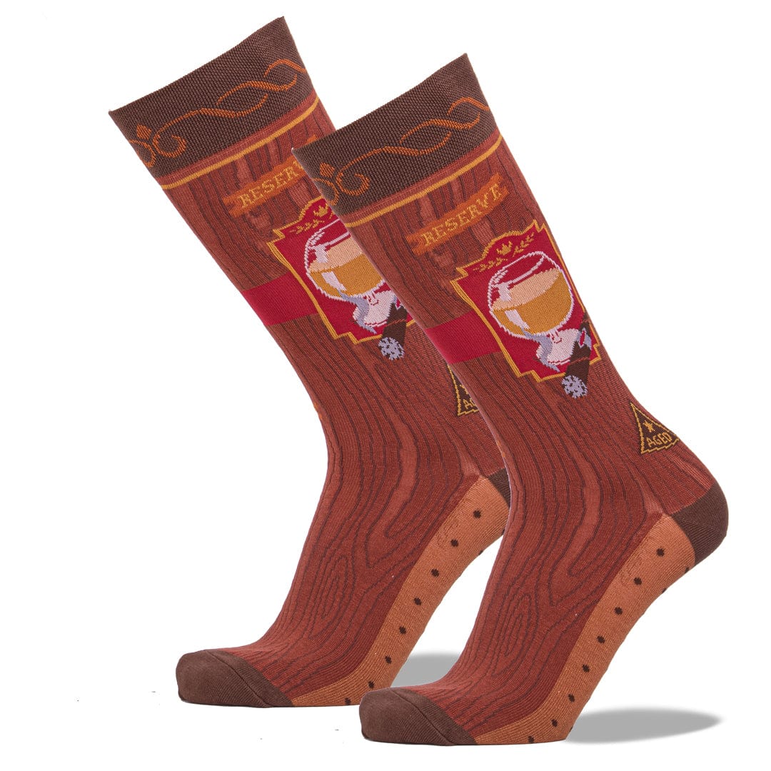 Bourbon and Cigar Men's Socks red Johns Crazy Socks