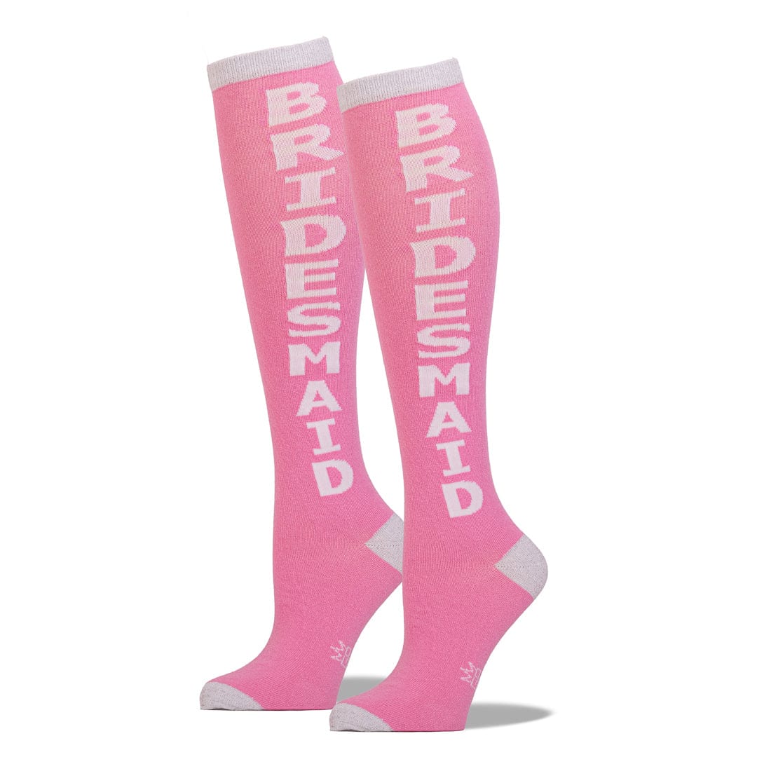 Bridesmaid Socks Women's  Knee High Sock pink