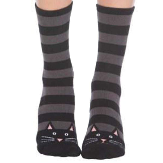 Cat Slipper Socks Women's Crew Sock gray