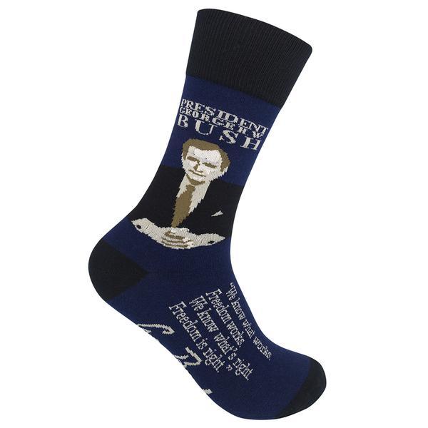 President George H.W. Bush Tribute Socks Unisex Crew Sock Navy