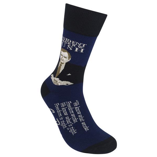 President George H.W. Bush Tribute Socks Unisex Crew Sock Navy