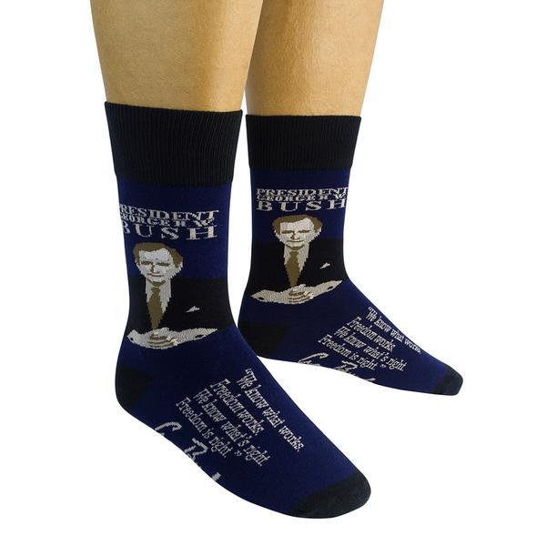 President George H.W. Bush Tribute Socks Unisex Crew Sock Navy