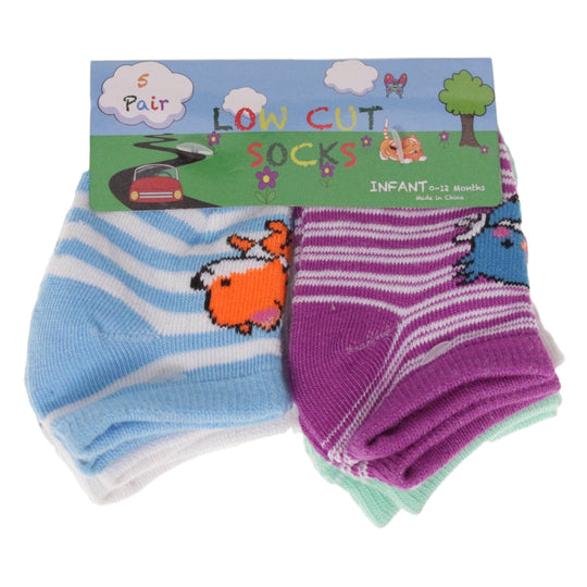 Toddler Low Cut Cat 5pk Socks Multi