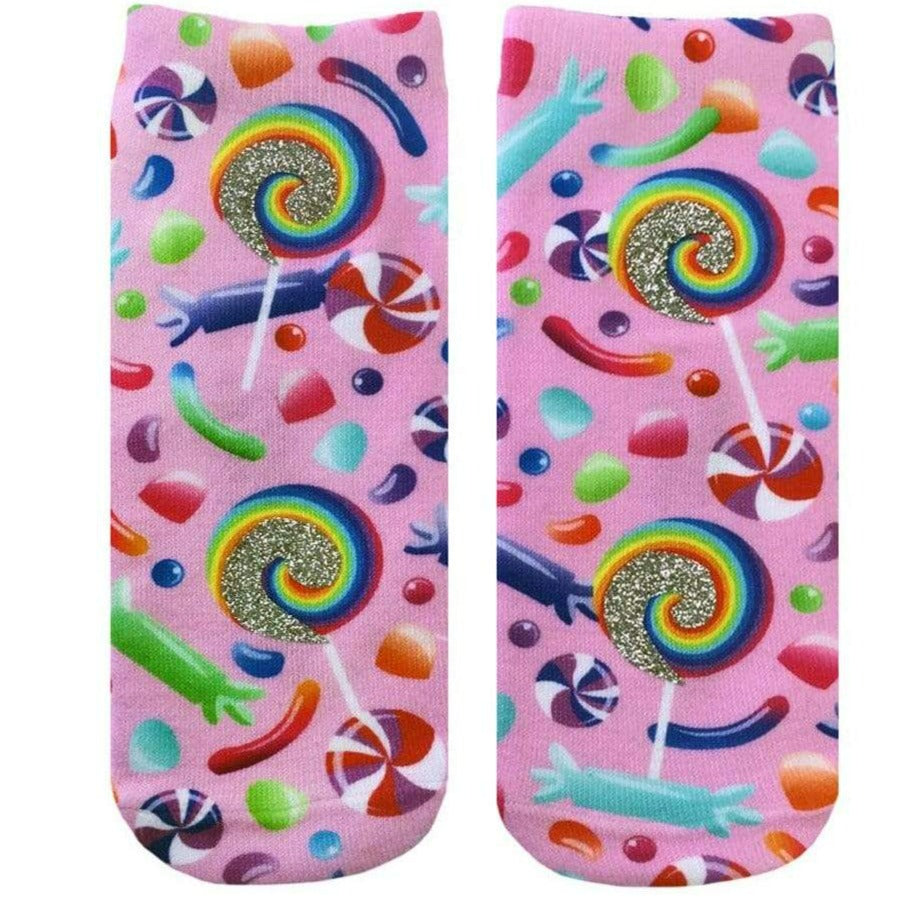 Candy Glitter Socks Ankle Sock Pink