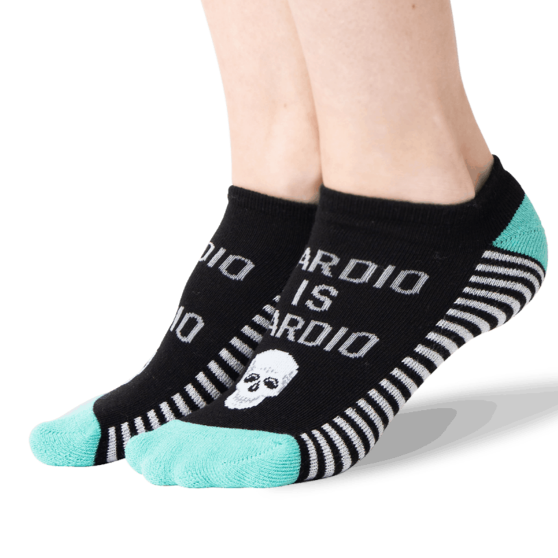 Cardio is Hardio Socks Women&#39;s Ankle Sock Black