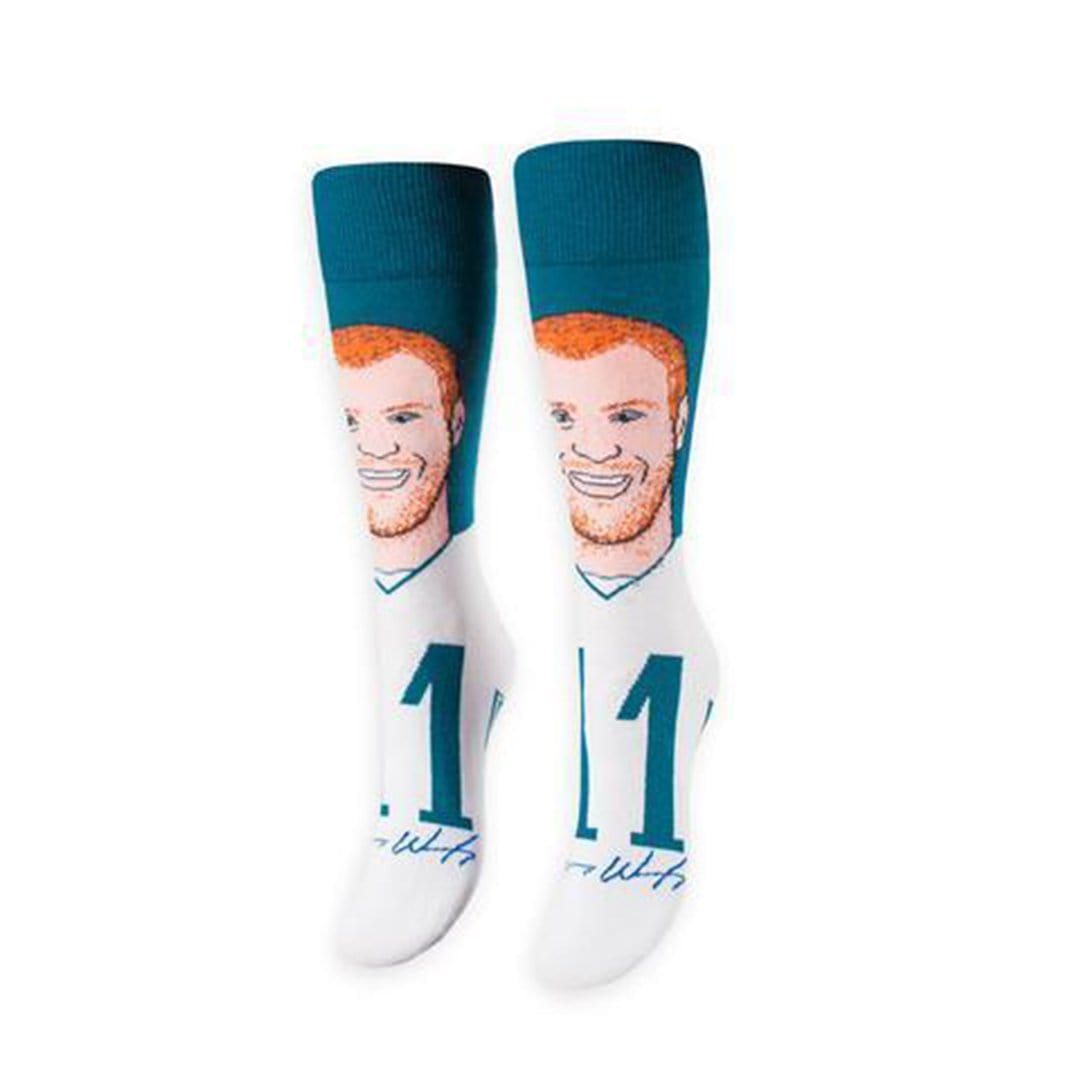 Carson Wentz Socks Unisex Crew Sock teal