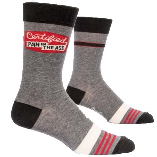 Certified Pain in the Ass Sock Men’s Crew Socks gray