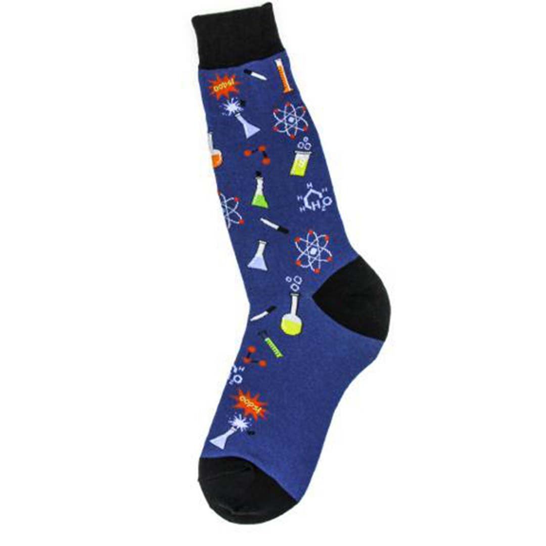 Chemistry Sock Men's Crew Sock blue