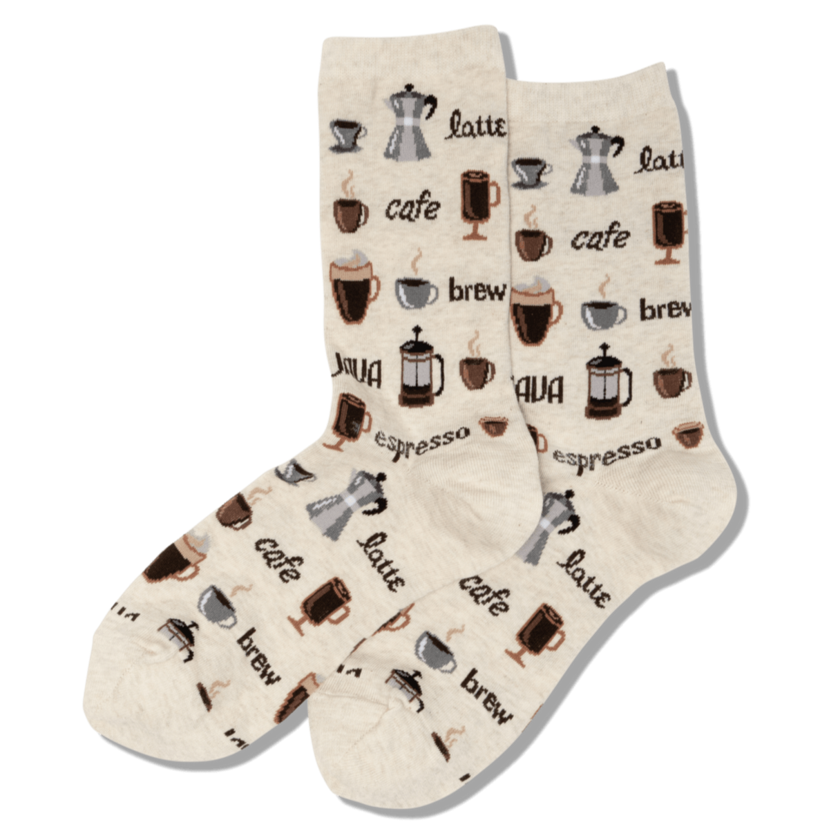 Coffee Socks Women&#39;s Crew Sock Tan