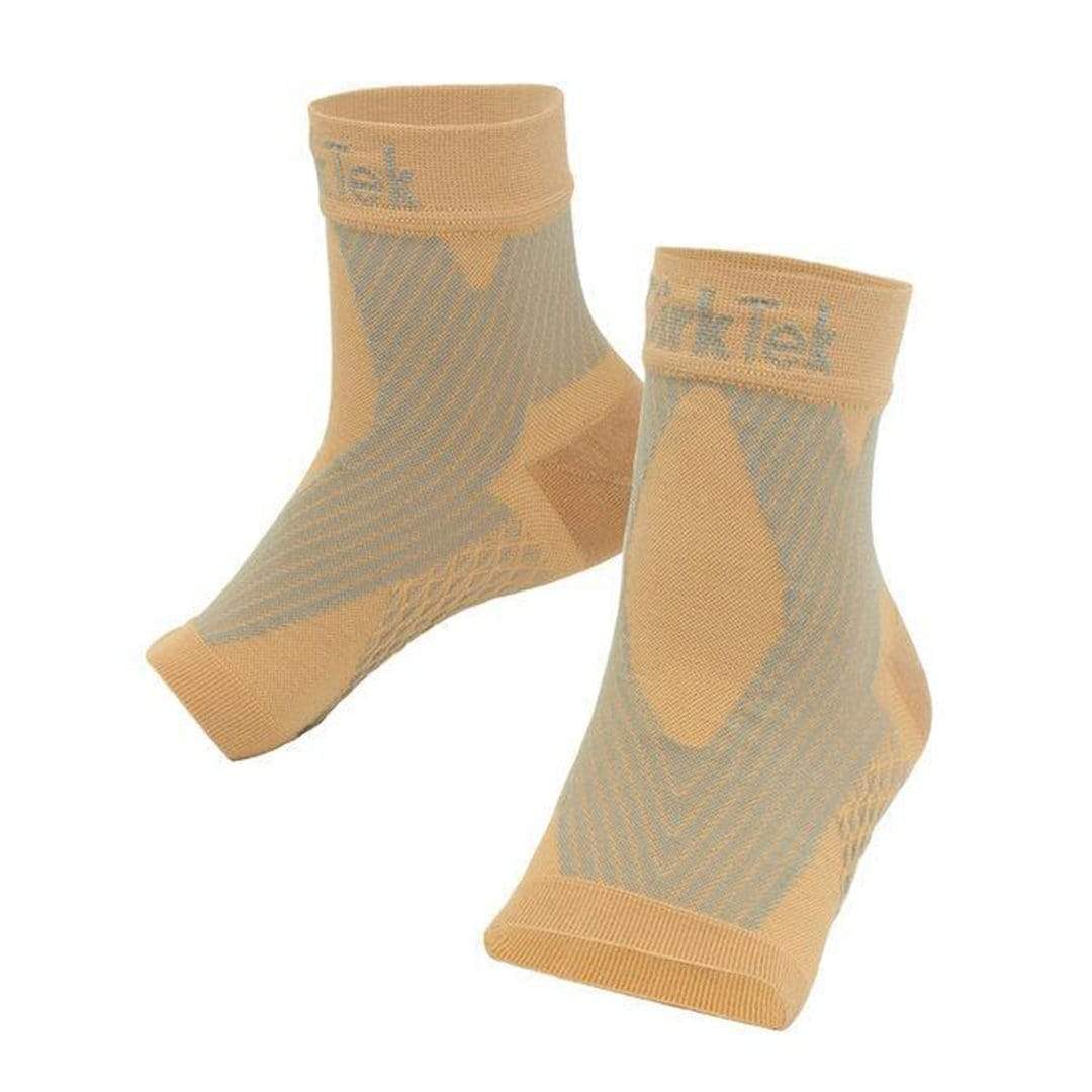 Compression Foot Sleeve Socks  Nude Unisex Ankle Sock Medium / beige