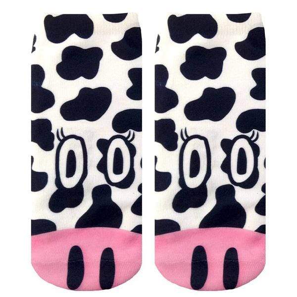 Cow Socks Ankle Sock White