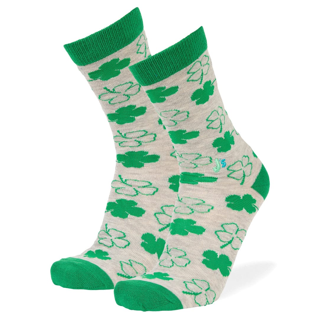 Four Leaf Clover Men&#39;s Crew Socks Green